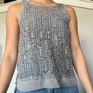 Forever 21 Gray Patterned Women's Top Size S